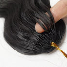 Body Wave Hair Bundles / Feather Hair Extensions — 100% Virgin Human Hair / Dark Roots LINKTOWIG