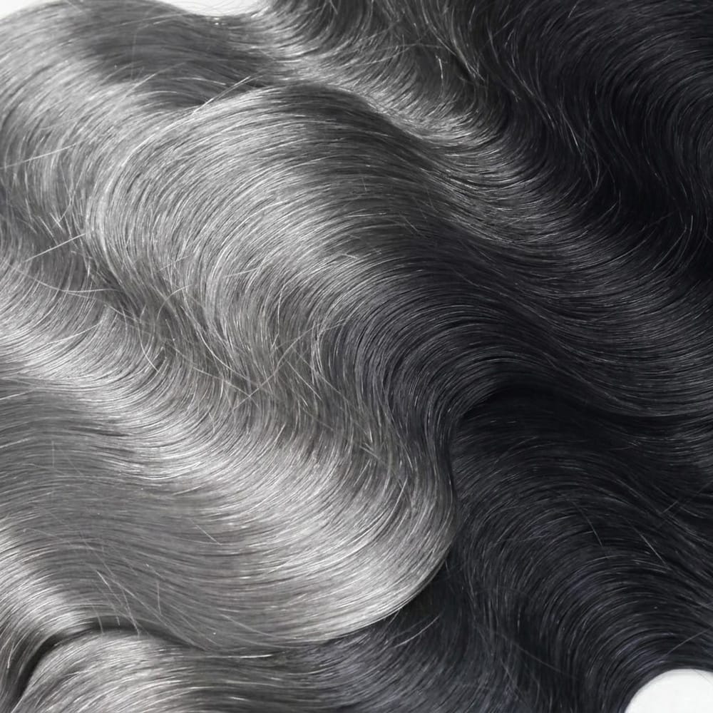 Body Wave Hair Bundles / Feather Hair Extensions — 100% Virgin Human Hair / Dark Roots LINKTOWIG