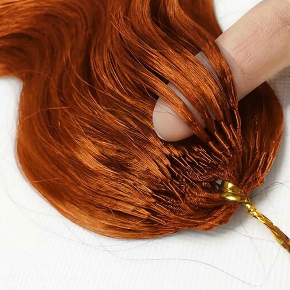 Body Wave Hair Bundles / Feather Hair Extensions — 100% Virgin Human Hair / Ginger Orange LINKTOWIG