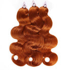 Body Wave Hair Bundles / Feather Hair Extensions — 100% Virgin Human Hair / Ginger Orange LINKTOWIG