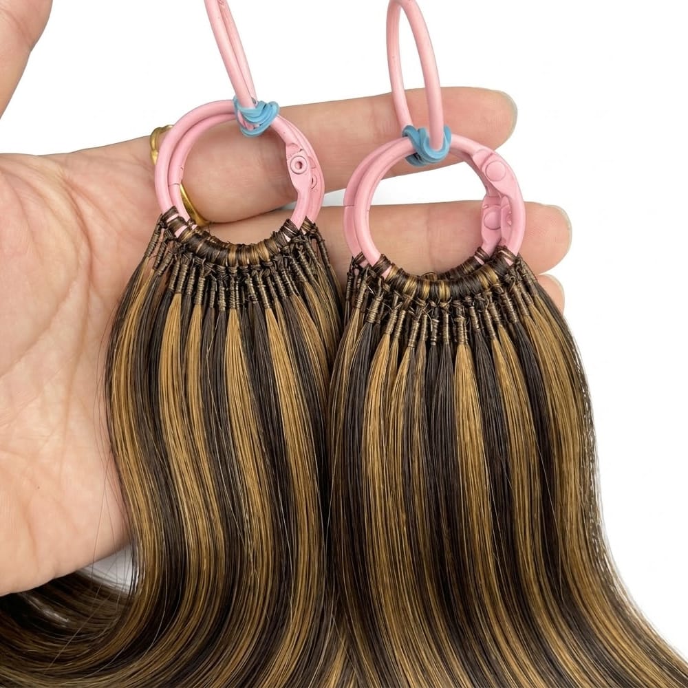 Body Wave Hair Bundles / Feather Hair Extensions — 100% Virgin Human Hair / Honey Blonde Highlights LINKTOWIG