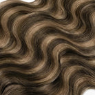 Body Wave Hair Bundles / Feather Hair Extensions — 100% Virgin Human Hair / Medium Chestnut Brown LINKTOWIG