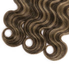 Body Wave Hair Bundles / Feather Hair Extensions — 100% Virgin Human Hair / Medium Chestnut Brown LINKTOWIG