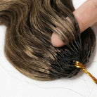 Body Wave Hair Bundles / Feather Hair Extensions — 100% Virgin Human Hair / Medium Chestnut Brown LINKTOWIG
