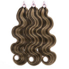 Body Wave Hair Bundles / Feather Hair Extensions — 100% Virgin Human Hair / Medium Chestnut Brown LINKTOWIG