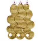 Body Wave Hair Bundles / Feather Hair Extensions — 100% Virgin Human Hair / Olive Green Blonde LINKTOWIG