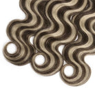 Body Wave Hair Bundles / Feather Hair Extensions — 100% Virgin Human Hair / Piano Highlight Silver Grey LINKTOWIG