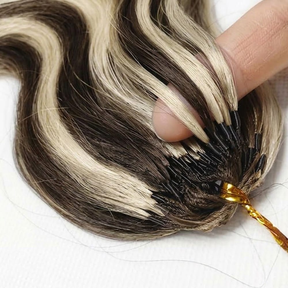 Body Wave Hair Bundles / Feather Hair Extensions — 100% Virgin Human Hair / Piano Highlight Silver Grey LINKTOWIG