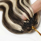 Body Wave Hair Bundles / Feather Hair Extensions — 100% Virgin Human Hair / Piano Highlight Silver Grey LINKTOWIG