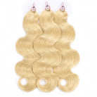 Body Wave Hair Bundles / Feather Hair Extensions — 100% Virgin Human Hair / Platinum Blonde LINKTOWIG