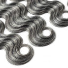 Body Wave Hair Bundles / Feather Hair Extensions — 100% Virgin Human Hair / Silver Grey LINKTOWIG