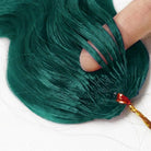 Body Wave Hair Bundles / Feather Hair Extensions — 100% Virgin Human Hair / Teal Green LINKTOWIG