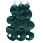 Body Wave Hair Bundles / Feather Hair Extensions — 100% Virgin Human Hair / Teal Green LINKTOWIG