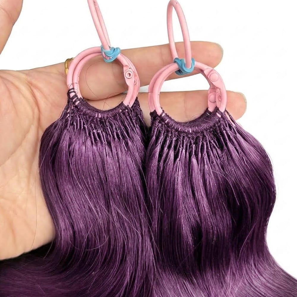 Body Wave Hair Bundles / Feather Hair Extensions — 100% Virgin Human Hair / Violet Purple LINKTOWIG