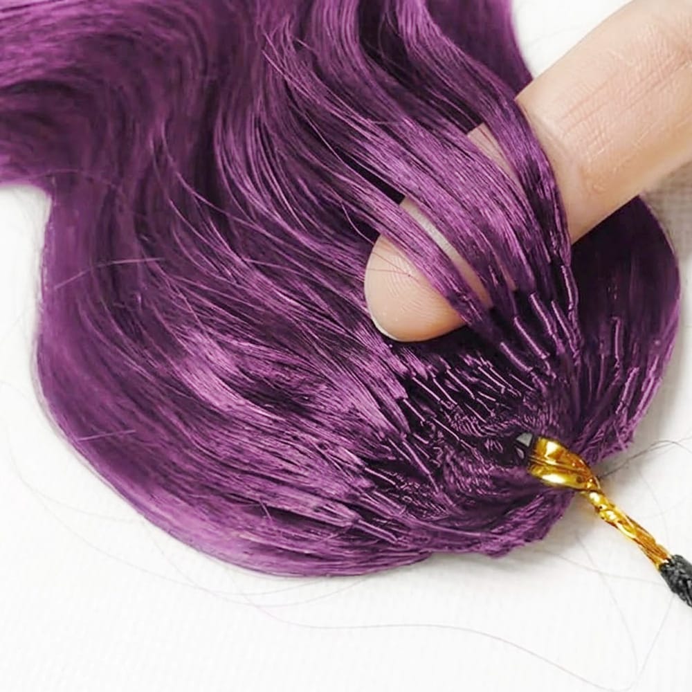 Body Wave Hair Bundles / Feather Hair Extensions — 100% Virgin Human Hair / Violet Purple LINKTOWIG
