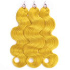 Body Wave Hair Bundles / Feather Hair Extensions — 100% Virgin Human Hair / Yellow LINKTOWIG