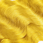 Body Wave Hair Bundles / Feather Hair Extensions — 100% Virgin Human Hair / Yellow LINKTOWIG