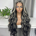 Body Wave HD Lace Super Natural Lace Frontal Human Hair Wigs Black and grey blended highlights LINKTOWIG