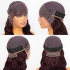 Body Wave HD Lace Super Natural Lace Frontal Human Hair Wigs Burgundy LINKTOWIG
