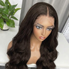 Body Wave HD Lace Super Natural Lace Frontal Human Hair Wigs Chocolate Brown LINKTOWIG