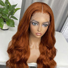 Body Wave HD Lace Super Natural Lace Frontal Human Hair Wigs Copper Orange LINKTOWIG