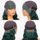 Body Wave HD Lace Super Natural Lace Frontal Human Hair Wigs Dark Emerald Green LINKTOWIG