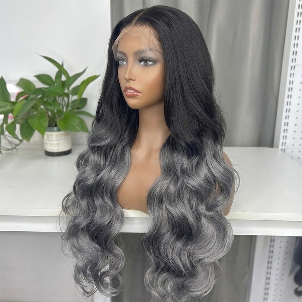 Body Wave HD Lace Super Natural Lace Frontal Human Hair Wigs Dark Roots LINKTOWIG