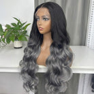 Body Wave HD Lace Super Natural Lace Frontal Human Hair Wigs Dark Roots LINKTOWIG