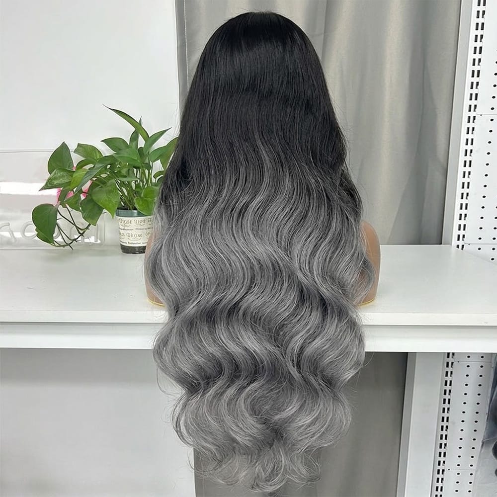 Body Wave HD Lace Super Natural Lace Frontal Human Hair Wigs Dark Roots LINKTOWIG