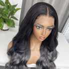 Body Wave HD Lace Super Natural Lace Frontal Human Hair Wigs Dark Roots LINKTOWIG
