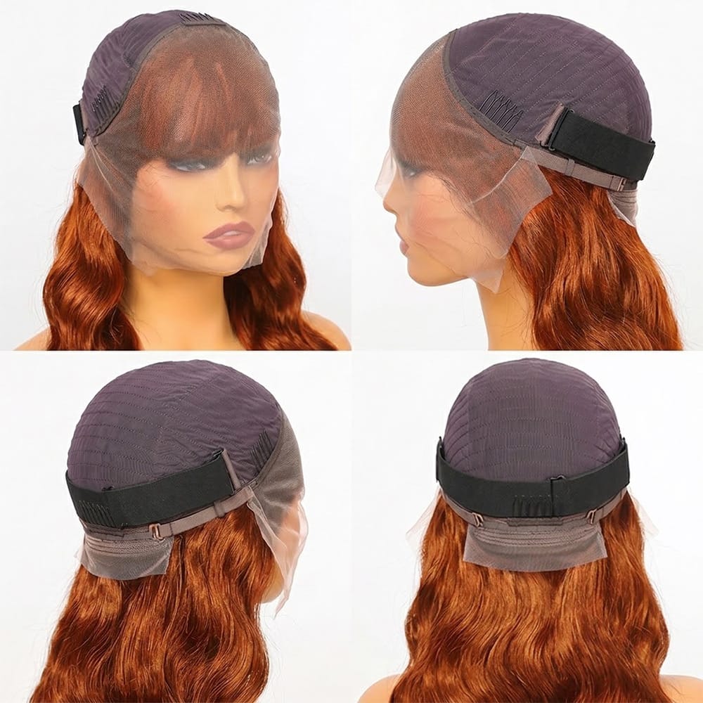 Body Wave HD Lace Super Natural Lace Frontal Human Hair Wigs Ginger Orange LINKTOWIG