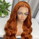 Body Wave HD Lace Super Natural Lace Frontal Human Hair Wigs Ginger Orange LINKTOWIG