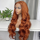 Body Wave HD Lace Super Natural Lace Frontal Human Hair Wigs Ginger Orange LINKTOWIG