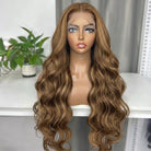 Body Wave HD Lace Super Natural Lace Frontal Human Hair Wigs Honey Brown LINKTOWIG