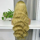 Body Wave HD Lace Super Natural Lace Frontal Human Hair Wigs Olive Green Blonde LINKTOWIG