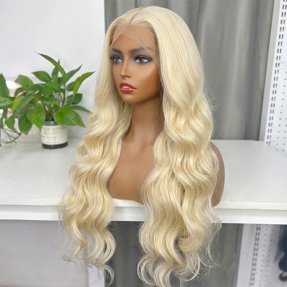Body Wave HD Lace Super Natural Lace Frontal Human Hair Wigs Platinum Blonde LINKTOWIG