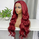 Body Wave HD Lace Super Natural Lace Frontal Human Hair Wigs Ruby Red LINKTOWIG