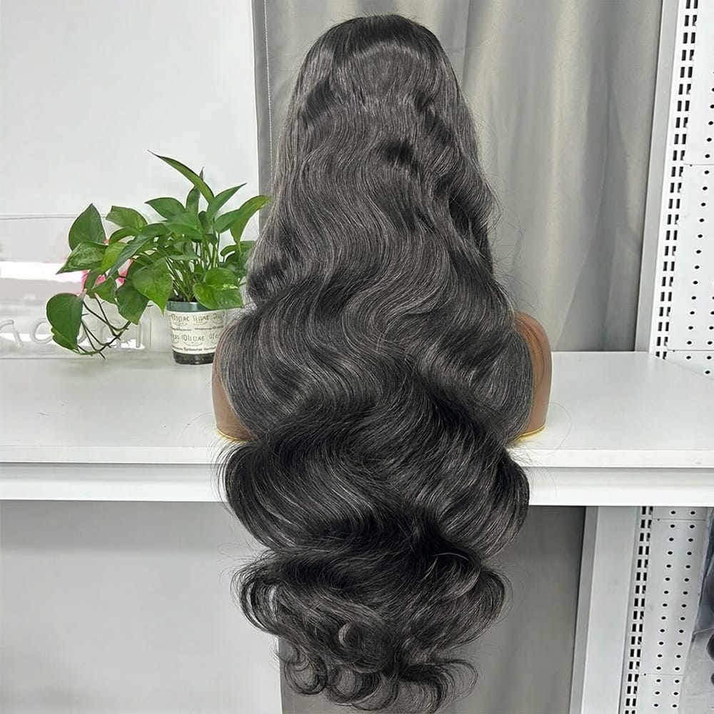 Body Wave HD Lace Super Natural Lace Frontal Human Hair Wigs Silver Grey LINKTOWIG