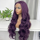 Body Wave HD Lace Super Natural Lace Frontal Human Hair Wigs Violet Purple LINKTOWIG