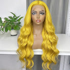 Body Wave HD Lace Super Natural Lace Frontal Human Hair Wigs Yellow LINKTOWIG