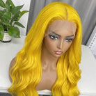 Body Wave HD Lace Super Natural Lace Frontal Human Hair Wigs Yellow LINKTOWIG