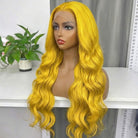 Body Wave HD Lace Super Natural Lace Frontal Human Hair Wigs Yellow LINKTOWIG