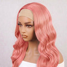 Body Wave Headband Human Hair Wig (Glueless, Ready-to-Wear) Natural Bubblegum Pink LINKTOWIG