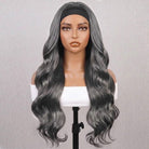 Body Wave Headband Human Hair Wig (Glueless, Ready-to-Wear) Natural Charcoal Grey LINKTOWIG