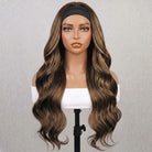 Body Wave Headband Human Hair Wig (Glueless, Ready-to-Wear) Natural Honey Blonde Highlights LINKTOWIG