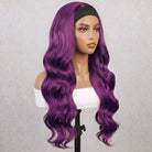 Body Wave Headband Human Hair Wig (Glueless, Ready-to-Wear) Natural Violet Purple LINKTOWIG
