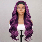 Body Wave Headband Human Hair Wig (Glueless, Ready-to-Wear) Natural Violet Purple LINKTOWIG