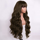 Body Wave Human Hair Wig with Bangs 100% Human Hair Wig – Bangs Style aramel Balayage Highlights LINKTOWIG