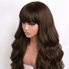 Body Wave Human Hair Wig with Bangs 100% Human Hair Wig – Bangs Style aramel Balayage Highlights LINKTOWIG