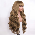 Body Wave Human Hair Wig with Bangs 100% Human Hair Wig – Bangs Style Ash Brown LINKTOWIG